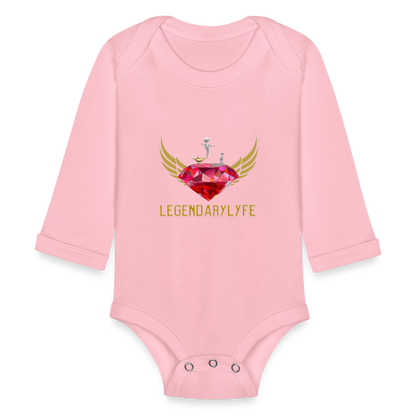 Organic Long Sleeve Baby Legendary Bodysuit - light pink