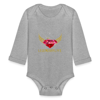 Organic Long Sleeve Baby Legendary Bodysuit - heather grey