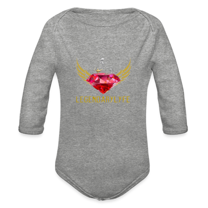 Organic Long Sleeve Baby Legendary Bodysuit - heather grey